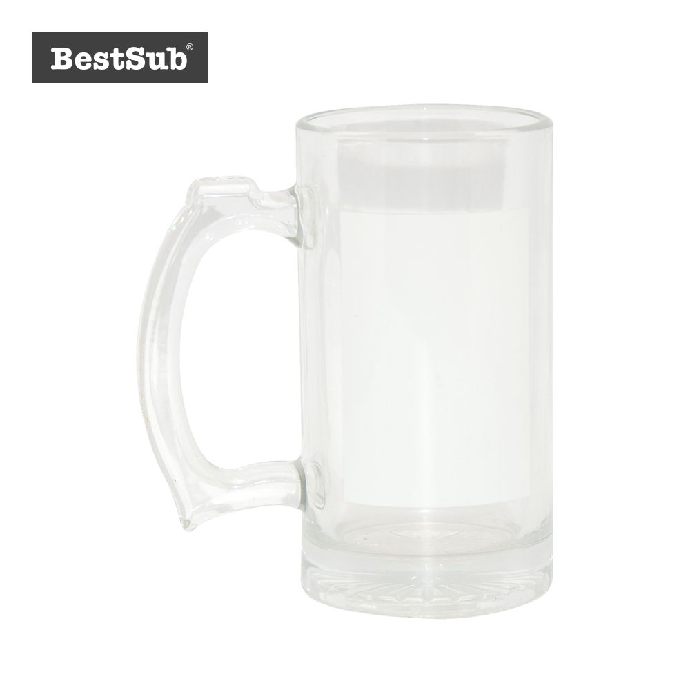 16oz Beer Mug with White Patch