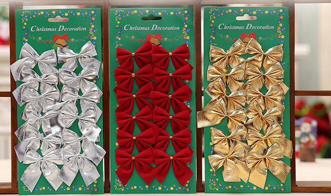 Silver Glitter Ornaments - Silver Trees, Silver Snowflakes and Silver Merry Christmas Signs - Christmas Decorations Hook Christmas Knife Bags