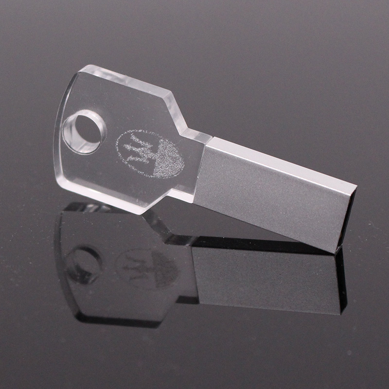 Crystal Key Shape USB Memory Stick for Laptap