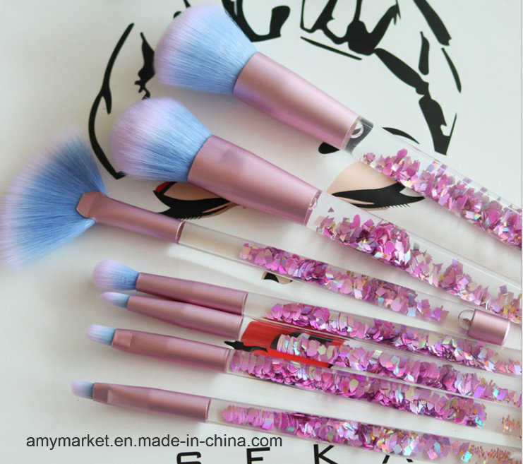 Crystal Liquid Brilliant Synthetic Hair Makeup Tools Makeup Brush Cosmetics Brush 7PCS