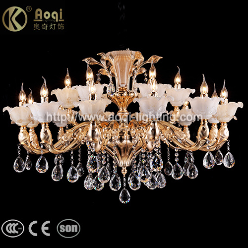 Luxury Golden Die Casting Crystal Chandelier Light