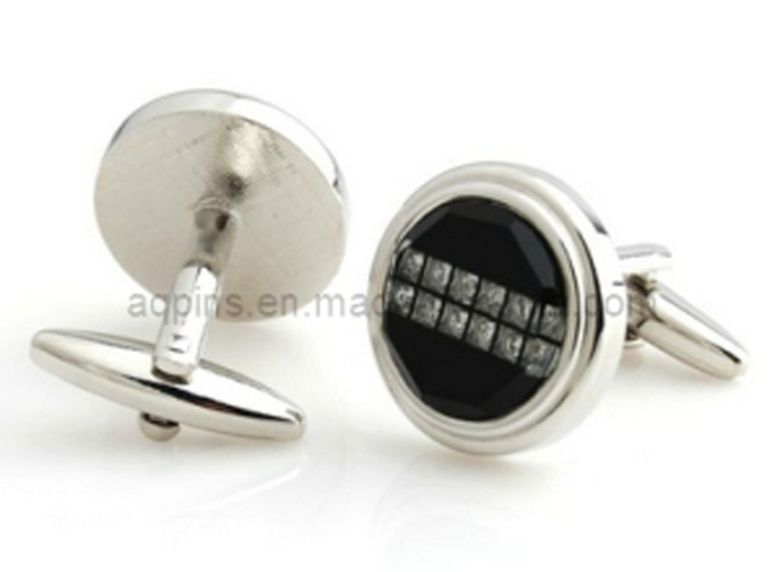 Enamel Cuff Links with Diamond