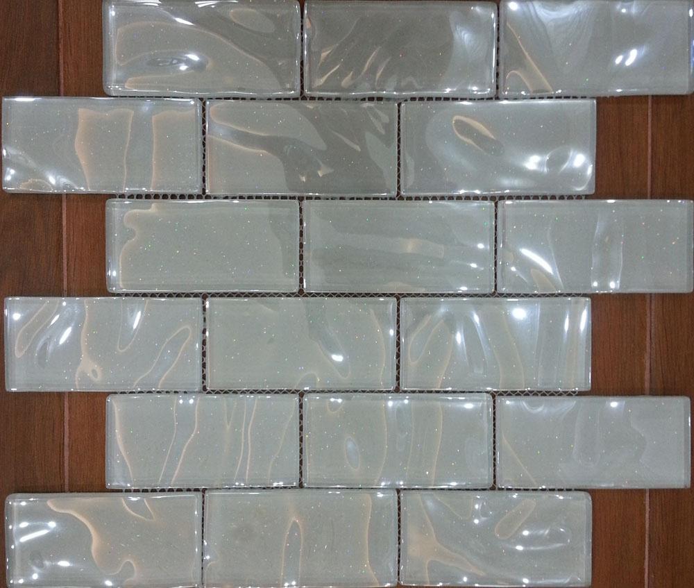 Super White Crystal Brick Mosaic Tile (CFC285)