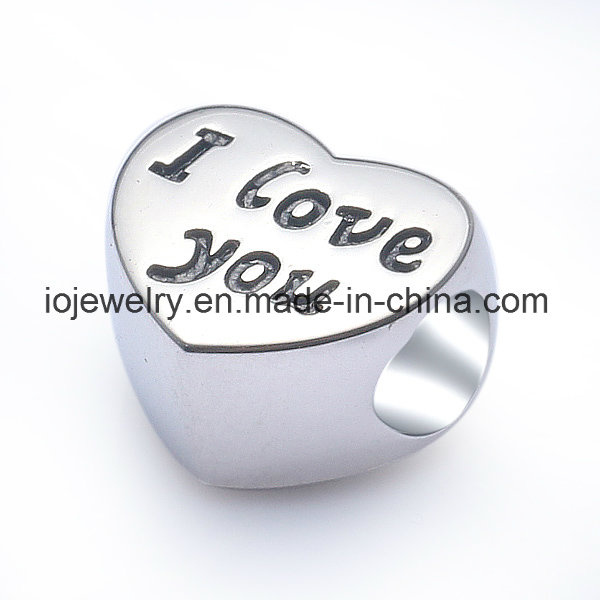 Heart Shape Stainless Steel European Bead