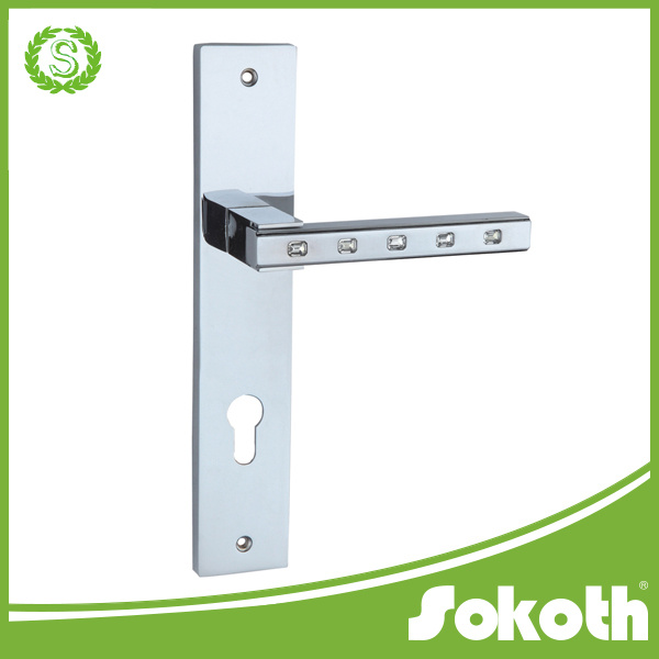 Zinc Alloy Door Handle with Crystal Diamond