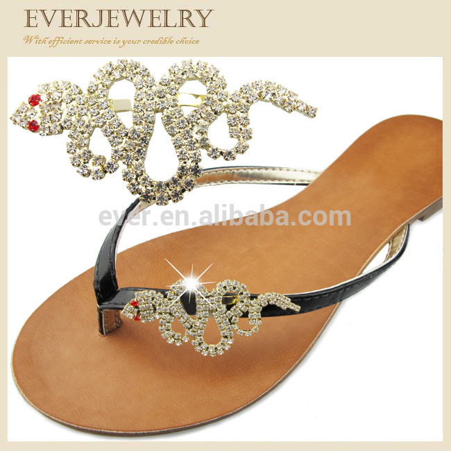Wholesale New Fashion Rhinestone Accessories Flip Flops Clips