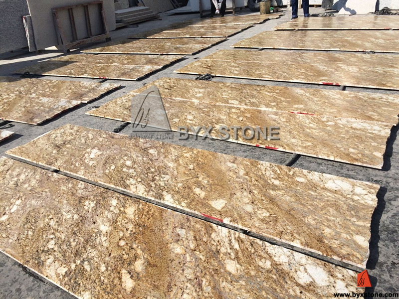 Imperial Gold Yellow Granite Kitchen Countertop / Kitchen Slab