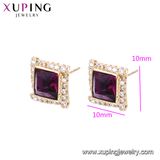 95381 Xuping Costume Jewelry Gold Luxury Gold Plated Stud Earring From Swarovski