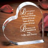 Custom Engraving Crystal Heart Wedding Souvenir