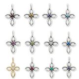 Wholesale Boy and Girl Birthstone Crystal Cross Charm