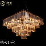 Square Luxury K9 Crystal Pendant Light