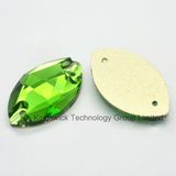 High Brightness 2 Hole Crystal Sew on Rhinestones Navette Shape