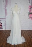 Brilliant Wedding Dress Chiffon Backless Wedding Dress