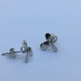 Tiny Bow Tie Stud Silver Earring