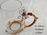 Beautiful Colored Enamel Diamond Glass Mug Tea Cup