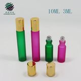 3ml 10ml Colorful Cosmetic Roll on Glass Bottle with Metal Roller Ball
