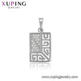 33716 Fashion Rhodium Plated Hot Sale Round Flower Shaped Cubic Zirconia Jewelry Pendant