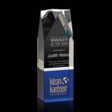 New Design Crystal Trophy President Award Tower with Blue Base