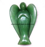 Fashion Natural Gemstone Crystal Angel Carving Figure Statue Jewelry