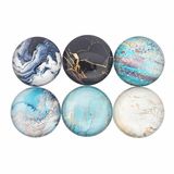 Fashionable Cheapest Round Home Crystal Glass Fridge Magnet FM-1043