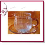 Elegant Lotus Flower Modelling Glass Cups Mugs Transparent Color