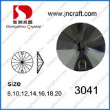 Decorative Flat Abck Round Glass Sew on Rhinestone for Wedding Dress