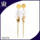 Eco Friendly Brass Hanging Tassel Earrings