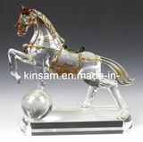 Colorful Glass Crystal Horse Figurines for Home Decoration