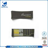Center Fold Satin Textile Woven Sticker Label