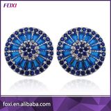 Brazil Hot Selling Pizza Earrings Micro Setting CZ Zirconia Semi Jewelry