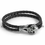 Big Skull Head Leather Bracelet Factory
