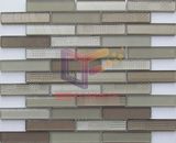 Crystal with DOT Effect Strip Shape Mosaic for Kitchen Splash (CFS690)