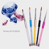 Crystal Handle Nail Art Care Tools Crystal Gel Brush Set