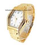 OEM Gold Brass Wrist Watches Women with Crystals