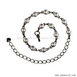 Fashion Gold Silver Rhinestone Crystal Waist Hip Chain Metal Belts