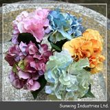 Dark Green Artificial Hydrangea Flower