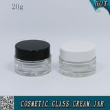 20ml Empty Clear Glass Coemstic Container with Plastic Cap