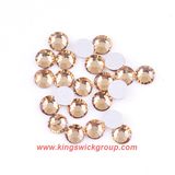 Wholesale Crystal Glass Flatback Loose Round 14 Facet Cuts Non Hotfix Stone Strass