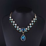 Fashion Big Saphire Crystal Diamond Necklace for Women