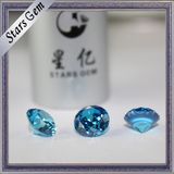 Excellent European Star Cut Aquamarine Cubic Zirconia