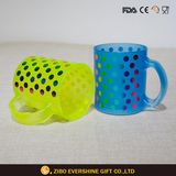 Colored Glass Coffee Mug with Handle