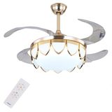 New Design AC DC Invisible Ceiling Fan Light with Remote Kit