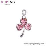 33666 Xuping Clover Gold Plated Heart Pendants for Women Crystals From Swarovski