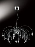 K9 Luxury Crystal Chrome Round Villa Hotel Practical Fresh Chandeliers (P2202-8)