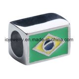 Customzied Flag Pattern Enamel Flag Bead