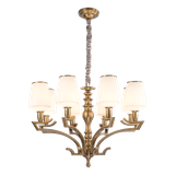 New Design Iron Chandelier with Glass Shade Lighting Fitting for Home (SL2276-8)