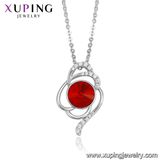 43807 Xuping Fashion White Gold Plated Crystals From Swarovski Glass Terrarium Necklace