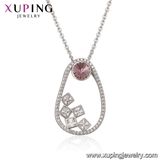 43734 Xuping New Designs Circle Gold Plated Crystals From Swarovski Ladies Fashion Necklace