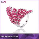 Pave Setting Fashion Jewelry 2017brass Glass Gemstone Rings