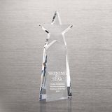 Clear Star Pinnacle Crystal Trophy